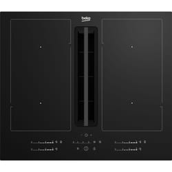 Beko HIXI64701UP plaque Noir Intégré 60 cm Plaque avec zone à induction 4 zone(s) Hotte intégrée