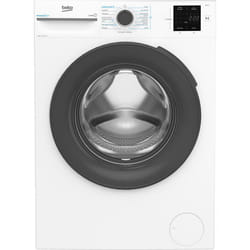 Lave-linge hublot BEKO BMEDWFT38411 - 8 kg - Induction - L60cm - 1400 trs/min - Classe A - Blanc / Hublot Noir