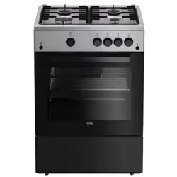 Beko FBG62031XCS, Cuisinière, Noir, Rotatif, Devant, Bas, Gaz