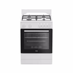 Beko FBG62121WD, Cuisinière, Blanc, Rotatif, Métal, Devant, Métal