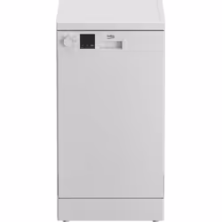 Lave-vaisselle 45 cm BEKO - DVS05030W Nombre de couverts : 10 Classe énergétique : D Conso. eau /cycle (L) : 11.9 Couleur : B ...