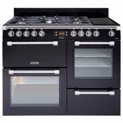 Leisure CK110F324K, Cuisinière, Noir, Boutons, Rotatif, Gaz, 5 zone(s), Avant gauche