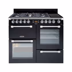 Leisure CK100F324K, Cuisinière, Noir, Rotatif, Tactile, Argent, Devant, Électronique