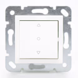 Cette commande volet roulant blanc - (Méca+touche) gamme Karre Novella comprend le mécanisme et le bouton. Vous n'avez plus q ...