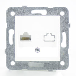 Vi-ko - Prise RJ45 blanc - (Méca+touche) gamme Karre Novella