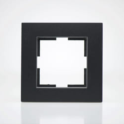 Vi-ko - Plaque de finition plastique noir 1 poste 81x83x10mm