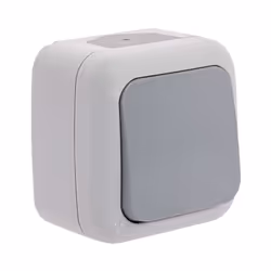 Description générale Interrupteur va et vient étanche complet gris IP54 de la marque Siemens, conçu pour une utilisation en e ...