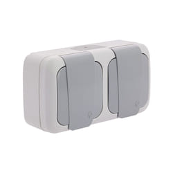 Siemens - tanche Double Prise 2P+T gris