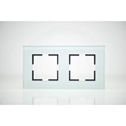 Vi-ko - Plaque de finition verre vert 2 postes 84x159x10mm