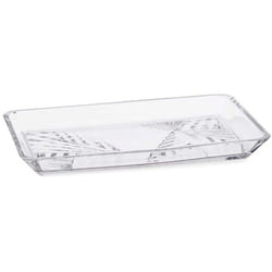 Plateau en verre transparent (16,5 x 2,6 x 27,5 cm)