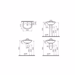 VitrA Normus Ovale Porcelaine Evier mural