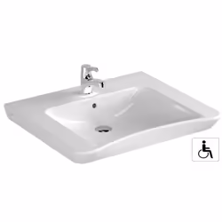 Description générale Le lavabo standard CONFORMA de la marque Vitra est conçu pour répondre aux normes PMR (Personnes à Mobil ...