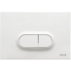 Loop o plaque de déclenchement double touche, blanc brillant (740-0500) - Vitra
