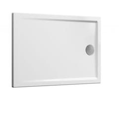 Vitra - Receveur de douche Cascade - 800 x 800 x 40mm - Couleur : blanc - 3 faces émaillées PN12 blanc