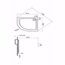 Le receveur d'angle ARKITEKT de la marque Vitra se distingue par sa forme en quart de rond extra plat. Cette conception optim ...