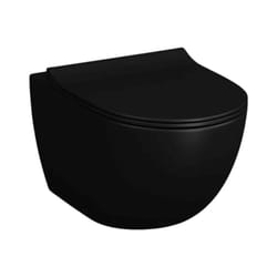 Vitra - wc suspendu sans bride Sento noir mat + abattant
