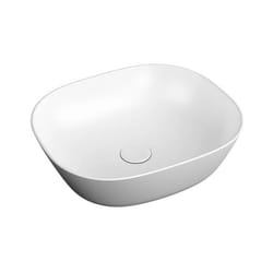 Vasque à poser basse Plurals blanc mat
