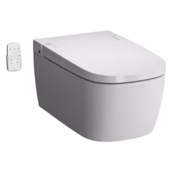 WC suspendu lavant v-care basic sans bride avec abattant