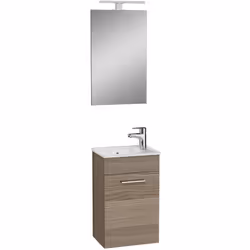 Caractéristiques du Meuble 39x61x28 cm pour salle de bain avec miroir, lavabo et éclairage LED, Cordoba, Vitra Mia (MIASET40C ...