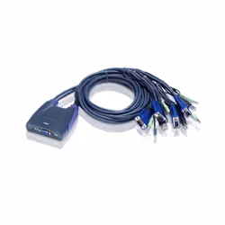 ATEN 4-Port, USB, 2048 x 1536 pixels, Bleu