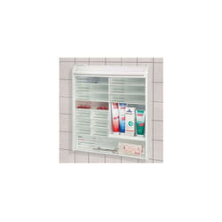Armoire à pharmacie avec fermeture à volet et serrure de sécurité en polypropylène et polystyrène