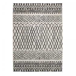 Tapis salon et chambre 200x290 beige rectangle tissé motif berbère LYN8 mo 83