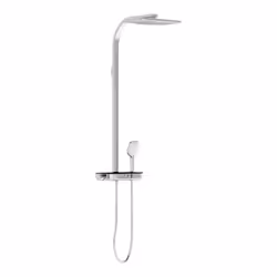 Les avantages de la colonne de douche Design esthétique : Avec sa tête de douche carrée et son revêtement chromé brillant ell ...