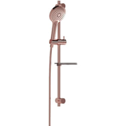 Ensemble de douche Aquaheat Bliss 3 jets cuivre avec barre, porte savon et flexible
