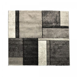 Merinos - Tapis salon et chambre 160x230 gris rectangle tissé motif géométrique bi 61