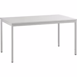 Bureau d'atelier gris clair, modèle de base, l x p 1400 x 800 mm. Produit livré = démonté. Largeur = 1400 mm. Profondeur = 80 ...