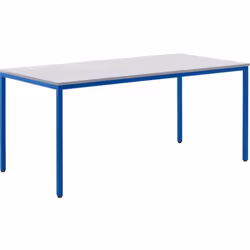 Table polyvalente, h x l x p 720 x 1600 x 800 mm, plateau gris clair, piétement bleu gentiane. Produit livré = démonté. Color ...