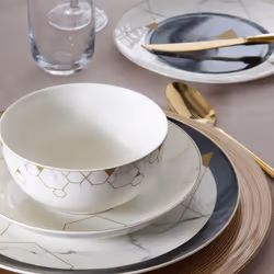 Service de table - KARACA - Karaca Gem - 24 pièces - Porcelaine - Pour 6 personnes