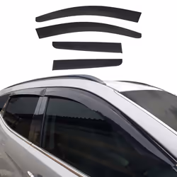 Déflecteurs de Vent pluie dair pour Nissan Qashqai J10 2006-2014 Acrylique Noir