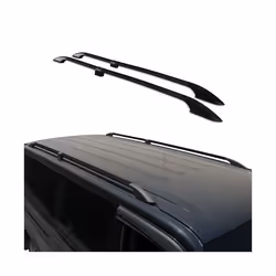 Barres de toit longitudinales pour Peugeot Partner 2018-2025 L2 Long Alu Noir 2x