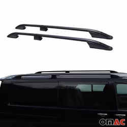 Barres de toit longitudinales pour Peugeot Expert 2016-2020 en Alu noir L1