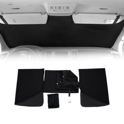 Rideaux pare-soleil magnétique pour Fiat Ducato 2006-2025 Noir Tissu