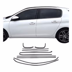 Garniture de Fenêtre pour Peugeot 308 HB 2013-2021 Acier Inox Foncé 10Pcs