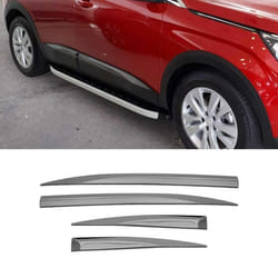 Baguette de porte latérale pour Peugeot 3008 Active P84 2016-2025 inox Foncé 4x