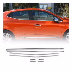 Garniture De Fenêtre pour Renault Clio V 2019-2025 Inox Chromé 8x