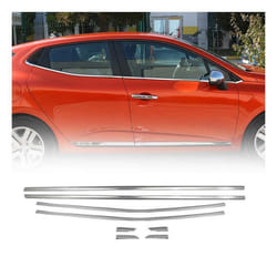 Garniture De Fenêtre pour Renault Clio V 2019-2025 Inox Chromé 8x
