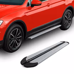 Marchepieds Latéraux pour Peugeot Expert Traveller 2017-2023 Alu Argent L1 Court