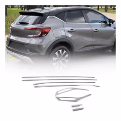 Baguettes pour contour Latérales pour Renault Captur 2 2020-2025 Inox Chromé 8x