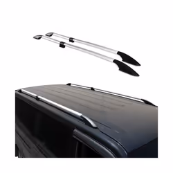 Barres de toit longitudinales pour VW T4 Transporter 1990-2003 L1 Alu Gris