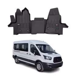 OMAC Tapis de sol en caoutchouc pour Ford Transit 2018-2025 Noir Premium