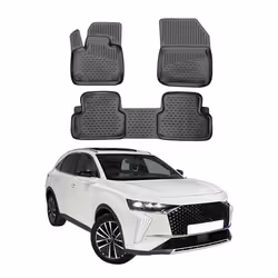 OMAC Tapis de sol pour DS DS7 Crossback 2017-2024 sur mesure caoutchouc Noir