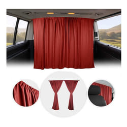 Rideaux De Séparation De Cabine pour Peugeot Boxer H2 Protection Solaire Rouge