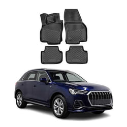 OMAC 3D Tapis de sol pour Audi Q3 / Q3 Sportback 2018-2025 caoutchouc Noir 4Pcs