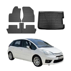Kit Tapis de sol et coffre pour Citroen C4 Picasso 2006-2012 TPE Noir