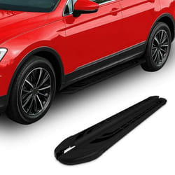 Marchepieds Latéraux pédale pour Toyota Hilux Double Cab 2015-2025 Alu Noir 2Pcs