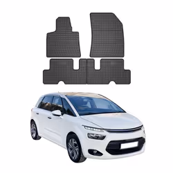 Tapis de Sol pour Citroen C4 Picasso II 2013-2016 OMAC 3D Noir Caoutchouc